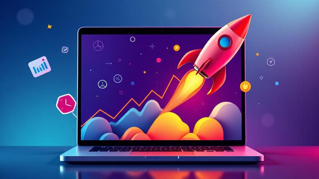 Crescimento exponencial de e-commerce com aceleradora mostrando resultados acelerados