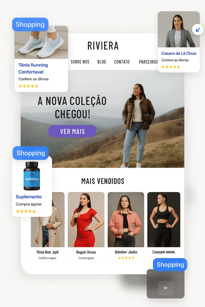 Infraestrutura de aceleração de e-commerce da Ecom360 com dashboards e automações