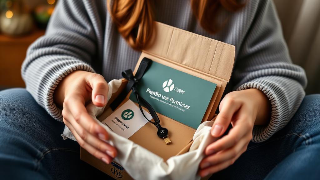 Experiência pós-compra premium mostrando unboxing de embalagem diferenciada e customer delight